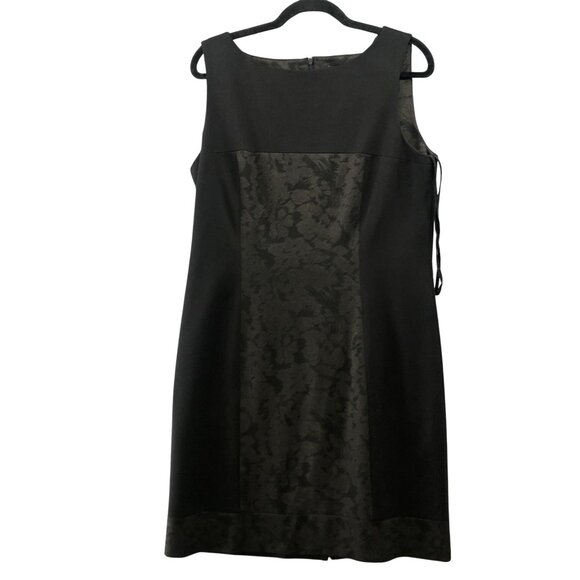 Tahari Dresses & Skirts - Tahari Arthur S Levine Dress Size 12 Sheath Black Brown Sleeveless Career‎ Ponte